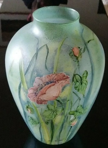 Vase décor fleurs - vase, sur