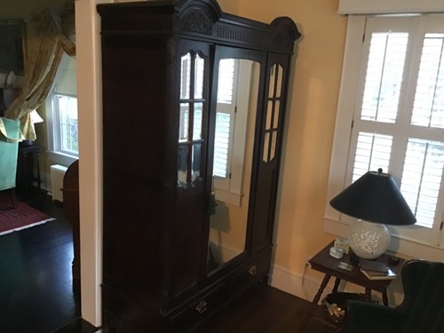 Antique armoire beveled - antique,