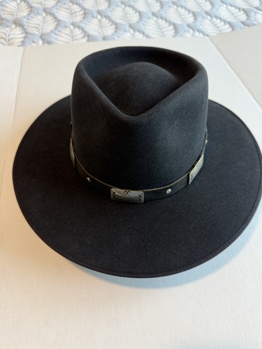 Akubra cattleman hat black fur - akubra,