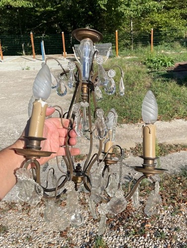 Vieux lustre pampille - vieux,