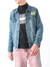 Veste en jean trucker bleu