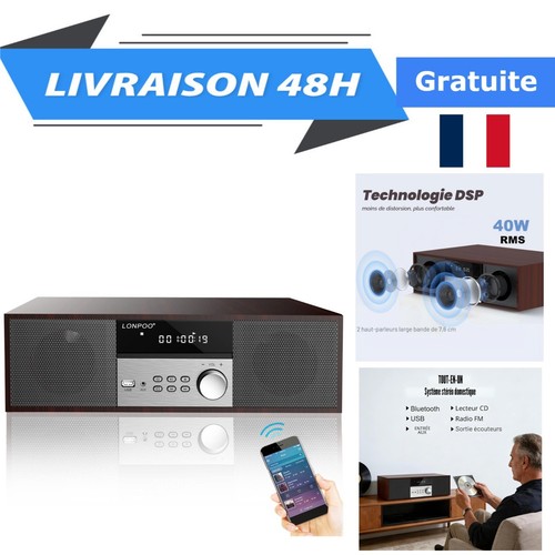 Lonpoo micro chaîne hifi - micro, cd