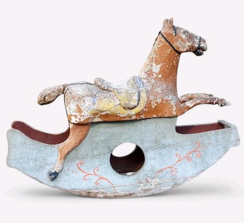 Rare ancien cheval - cheval, bascule