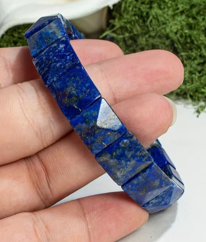 Bracelet perles lapis - de,