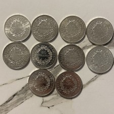 Lot De 10 Pièces De 50 Francs Hercules 1977 Argent 300 Grammes (lot 7)