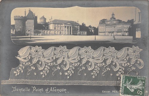 Cpa dentelle point - cpa, 61