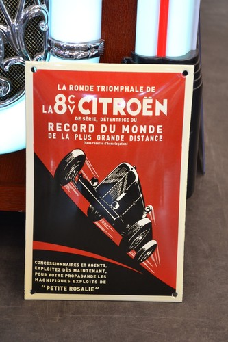 Plaque émaillée citroen - , 8cv