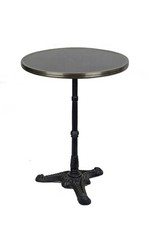 TABLE BISTROT EN GRANIT NOIR