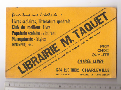 Ancien buvard librairie - ancien,