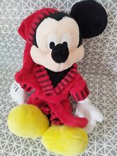 Doudou peluche Mickey peignoir rouge Disney Nicotoy 30 cm