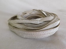 2 METRES DE GALON ARGENT/ BLANC / LARGEUR : 8MM