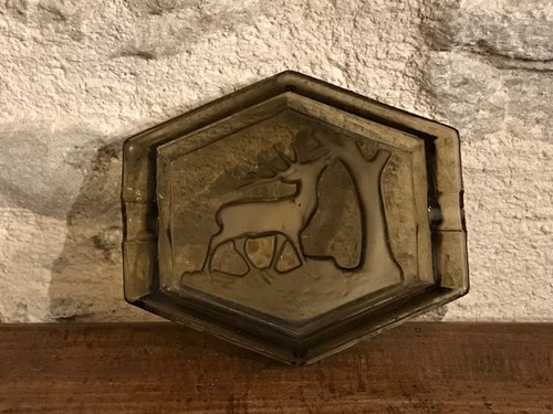 Cendrier verre noir - cendrier, en