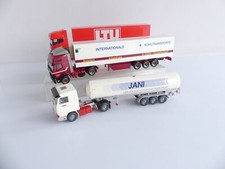 HERPA 1:87 / 3 CAMIONS SCANIA X 2 / MERCEDES X 1 + REMORQUES