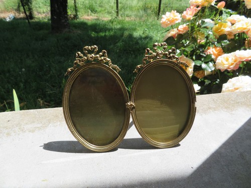 Ancien cadre photo double - ancien, en