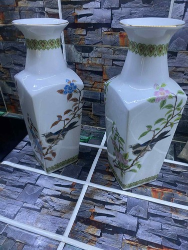 Paire vases chinois en - de,