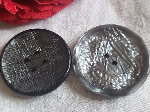 Duo gros boutons - vintage, ton
