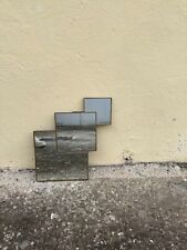 Vintage Gold Geometric Multi Square Wall Mirror 1900 Art Deco Brass frame