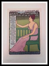 REALIER-DUMAS : Galerie Georges PETIT, lithographie originale signée 1900
