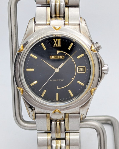 Seiko kinetic 5m62 - two, tone
