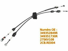 Renault Master III 2010- 2.3 dCi câbles boîte de vitesse, 2 pcs OEM : 349352849R