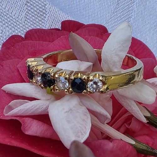 Bague demi alliance vintage - demi-alliance,