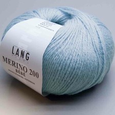 Lang Yarns Mérinos 200 Bébé 372 - Ll 203m/50g - Grosseur D'Aiguille 2,5