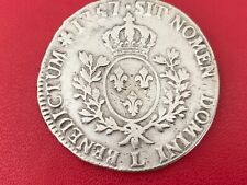 Louis XV Ecu au bandeau 1757 L Bayonne TB Louis XV 1715-1774