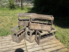 5 Casiers Bois Caisses à Bouteilles porte bouteilles bois vintage Bar Bistrot