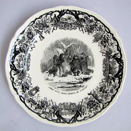 Assiette thème chasse - chasse, en