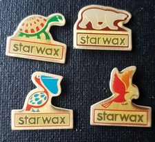Lot de 4 PIN'S STAR WAX - ANIMAUX (propreté, entretien)