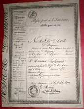 Passeport Monarchie Juillet Prosper Renaux architecte géologue Maire Avignon