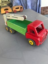 DEJOU JOUJOULAC CAMION GRUE EN BOIS JOUET DE PLANCHER 46 X 13,5 CM