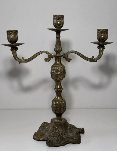 Bougeoir ancien laiton - ancien,