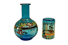 Vintage Turquoise Main Peint