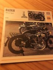 Raleigh 500 cm3 sport 1930 Carte moto Collection Atlas UK