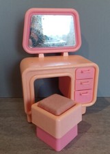Coiffeuse Et Siège Barbie Pink Dream Collection 1977 Vintage