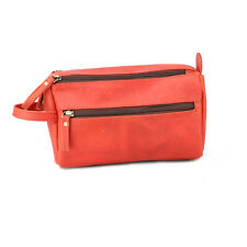 Trousse de toilette en cuir rose trousse de toilettage cosmétique trousse de ...