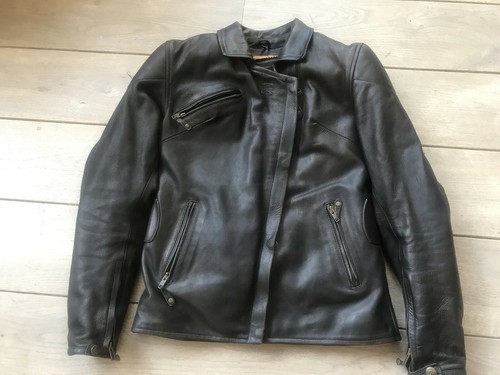 Veste cuir moto femme - en,