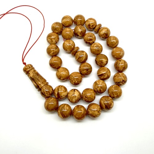 Ambre pressé tasbih perles - pressé,