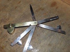 Ancien Couteau de métier, Flamme de Vétérinaire, 5 Piéces QUALITE SUPERIEURE