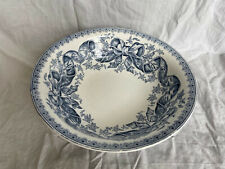 SARREGUEMINES faïence Décor ROSETTE Ancienne Cuvette de toilette -Signée- fêlée 