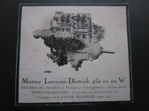 1925 pub moteur lorraine - pub,