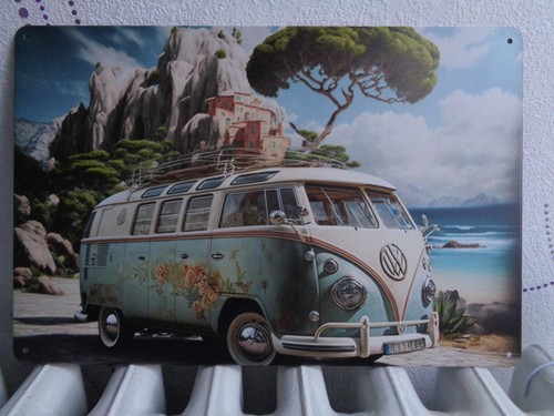 Tole metal combi bleu - et, blanc