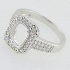 Bague semi-monture en argent
