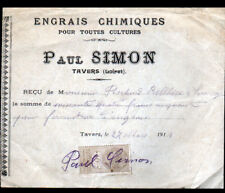 TAVERS (45) ENGRAIS CHIMIQUES pour CULTURES "Paul SIMON" en 1914