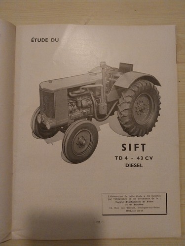 Revue technique tracteur sift - technique,