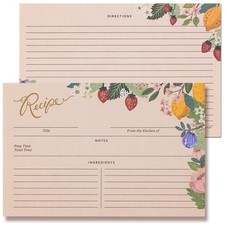 Fiches Recettes, Recto-Verso