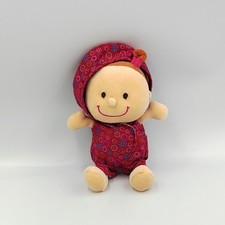 Doudou Poupée bébé Chloé pyjama rose bordeaux fleurs LILLIPUTIENS - 31986