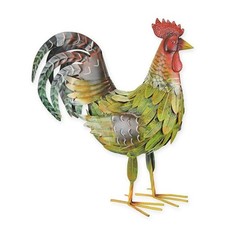 9932718 Sculpture En Fer Figurine Multicolore Poulet Coq 63x25x55cm 3kg
