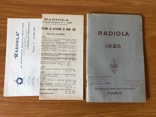 Ancien catalogue tsf radiola - ancien,